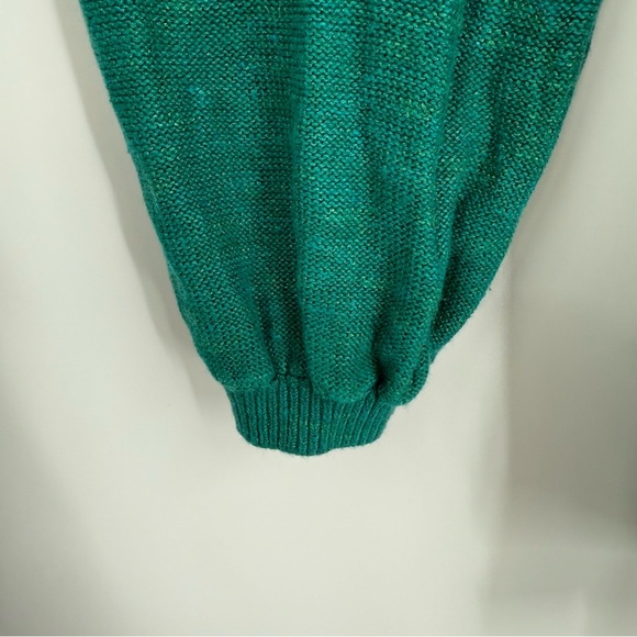 Free People Optimistic Linen Blend Green Hoodie Sweater Size Small Long Sleeves - Picture 6 of 11